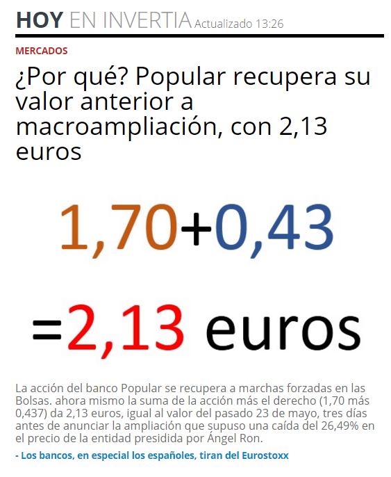 2-JUNIO-POPULAR% - Banco Popular hoy es portada en la prensa salmón