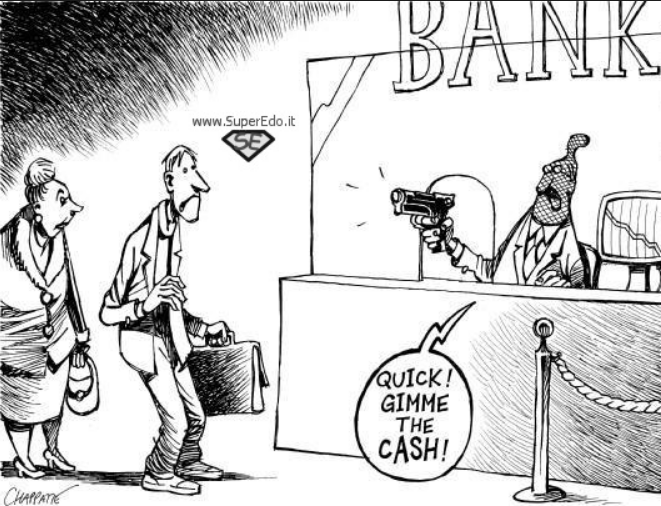 robobank% - Ahora ya es la banca quien se pone el pasamontañas en la cabeza y la pistola en la mano