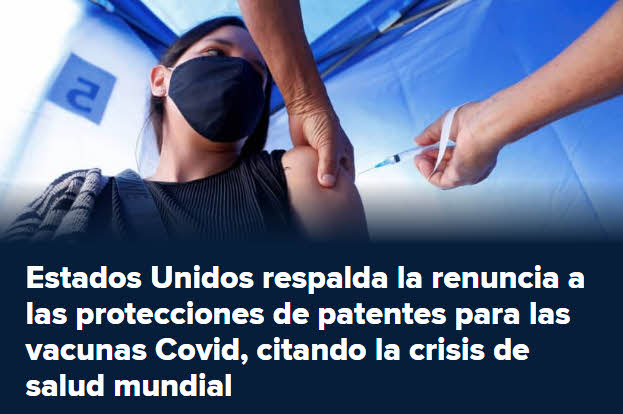 VACUNAS-PUBLICAS% - Caidas en bolsa de los laboratorios por posible nacionalización de patentes de vacunas